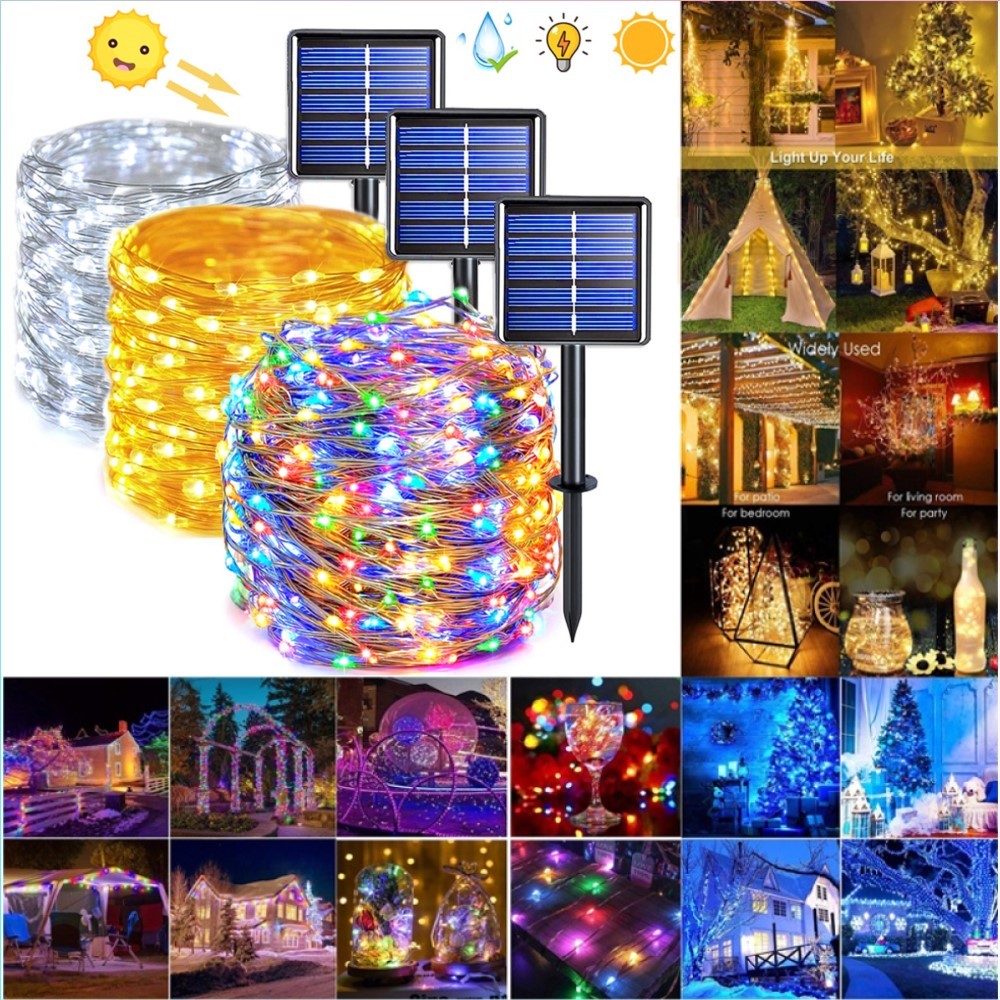 12/22/32M Solar LED Light Outdoor Waterproof Solar Fairy Lights ...