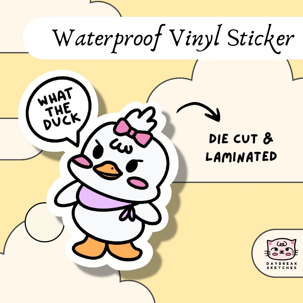 What The Duck - Cute Duck Sticker | by Daybreak Sketches - Laptop ...
