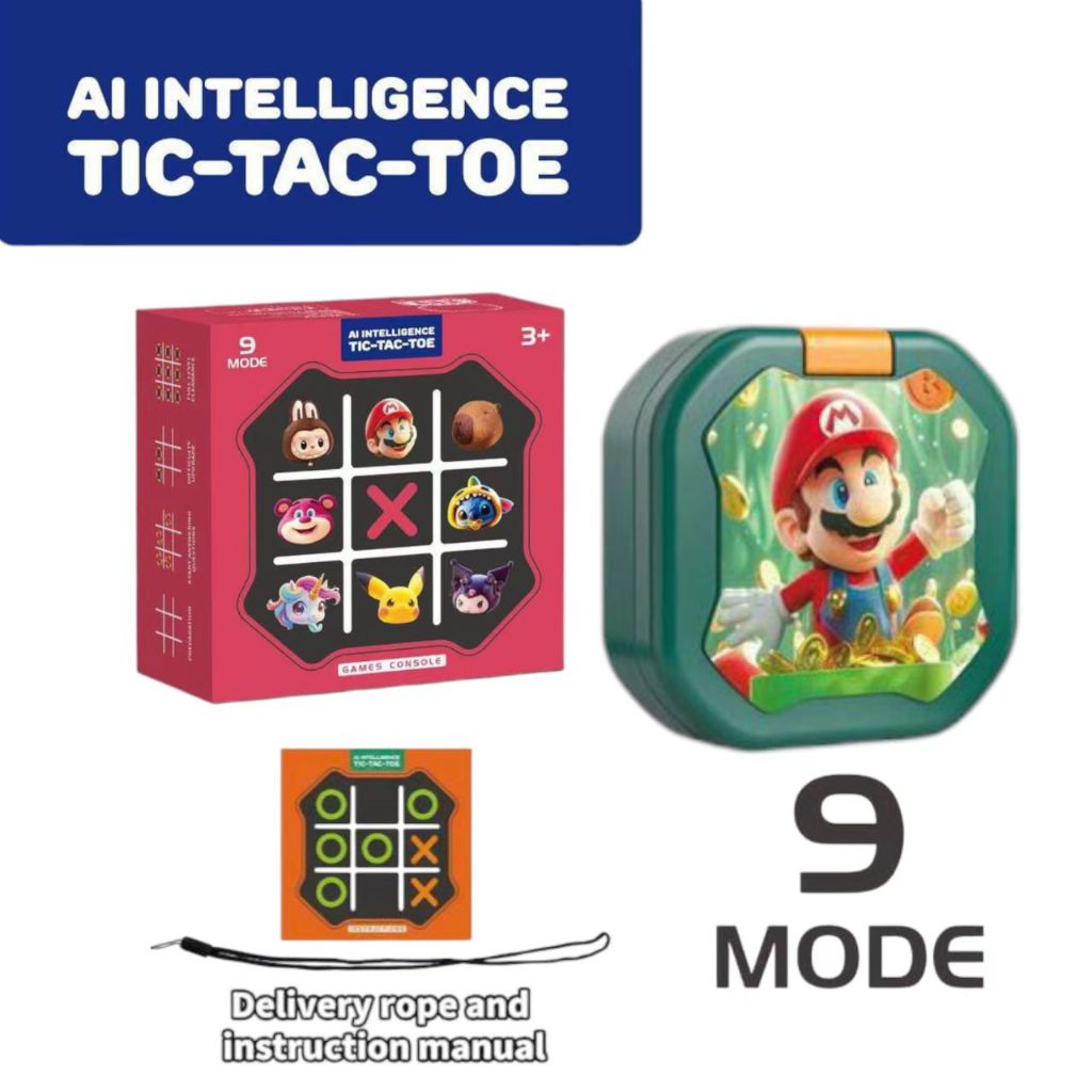 Lansite Tic-Tac Toe Game, Handheld Electronic Puzzle Game Console for ...