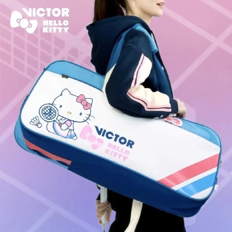 VICTOR HELLO KITTY Co-Branded Badminton Bag One Piece Snoopy Wickdo ...