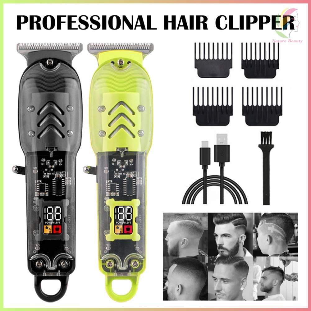 Professional Electric Hair Clippers Rechargeable Razor Trimmer ...