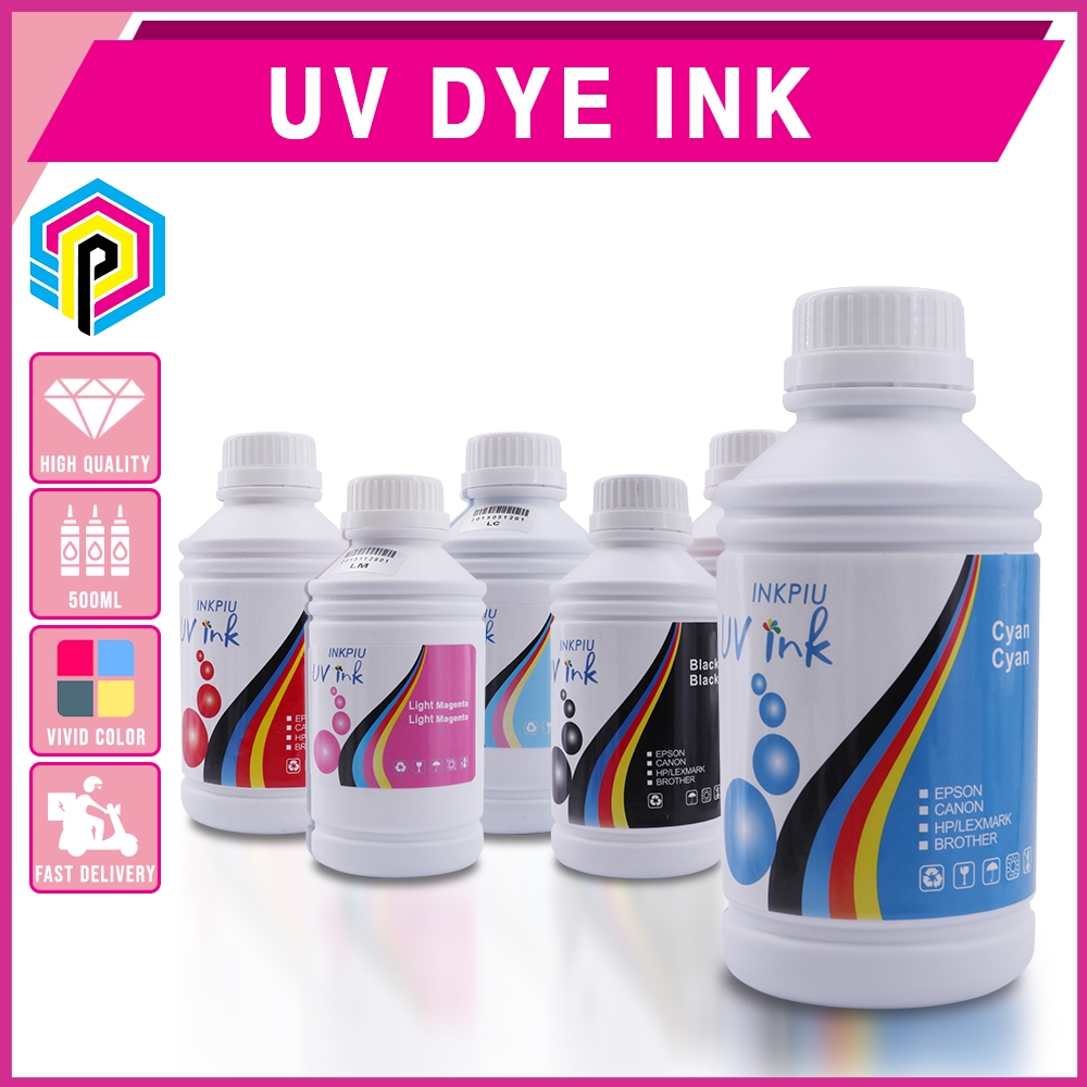 Inkpiu 500ml UV Dye Ink 6 Universal Ink for HP Epson Canon Brother ...