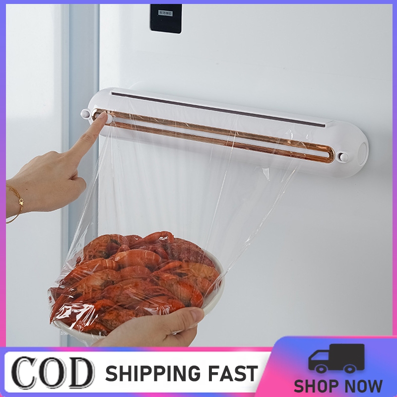 Magnetism Cling Film Cutting Box Food Wrap Cutter Kitchen Special Tin ...
