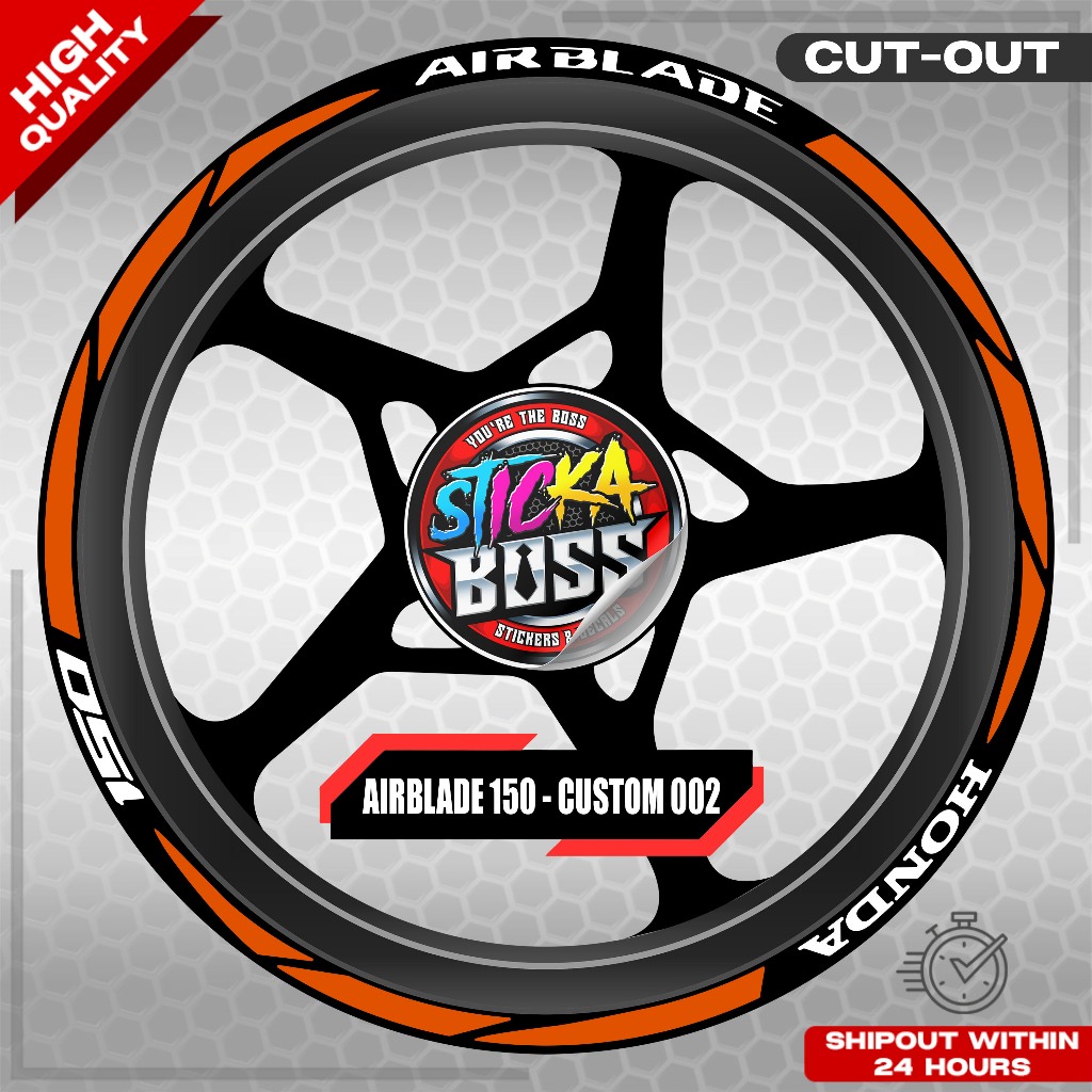 AIRBLADE 150 MAG STICKER SET ( 2 MAGS ) - CUSTOM 002 | VINYL WATERPROOF ...