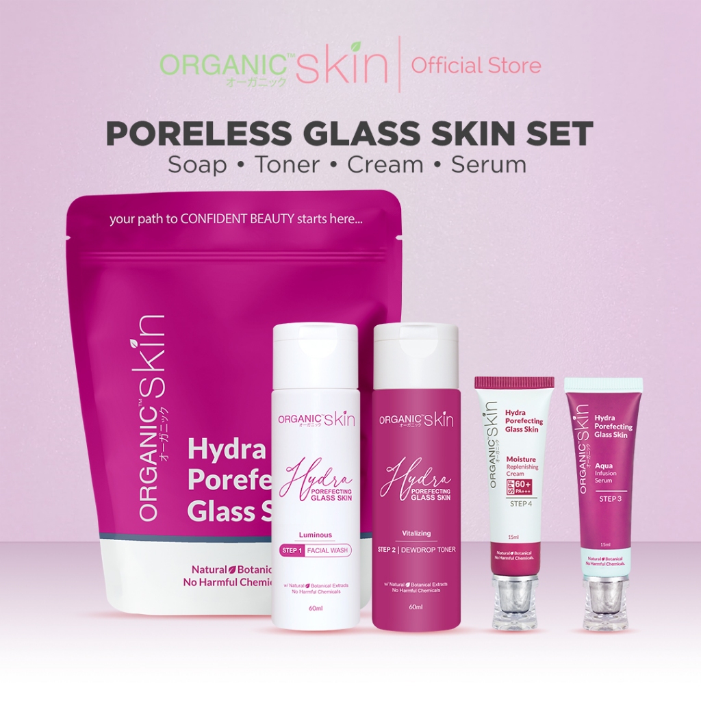 Organic Skin Japan Hydra Porefecting Glass Skin Set | Shopee Philippines