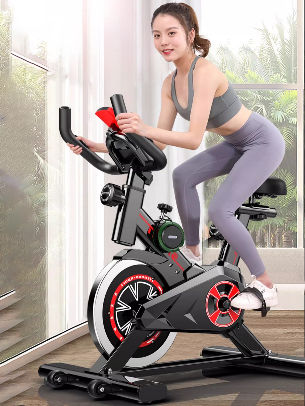 Exercise Bikes Heart Rate Monitoring Home Spinning Indoor Exercise ...