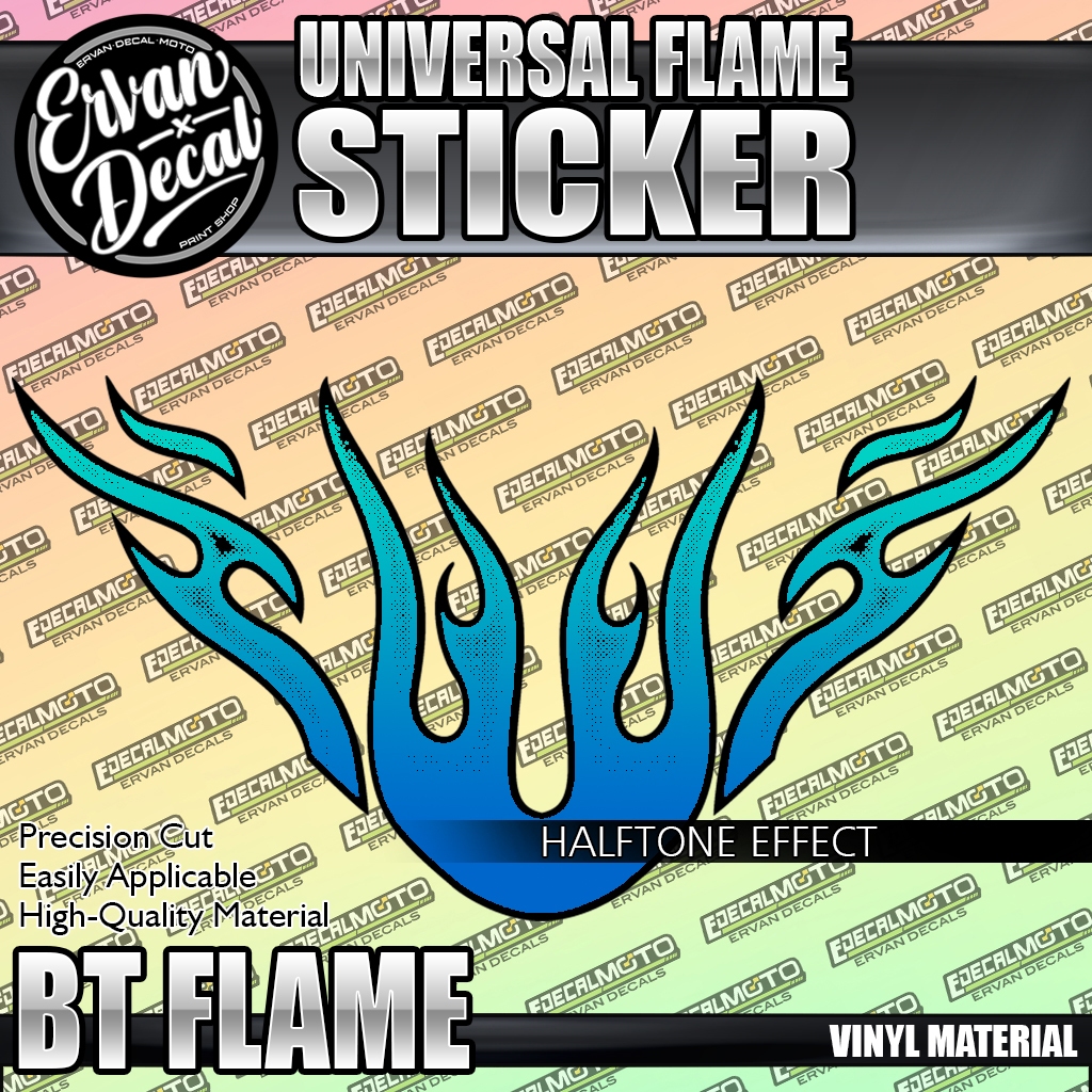UNIVERSAL FLAME FENDER STICKER STYLE FOR ALL MOTORCYLE | Shopee Philippines