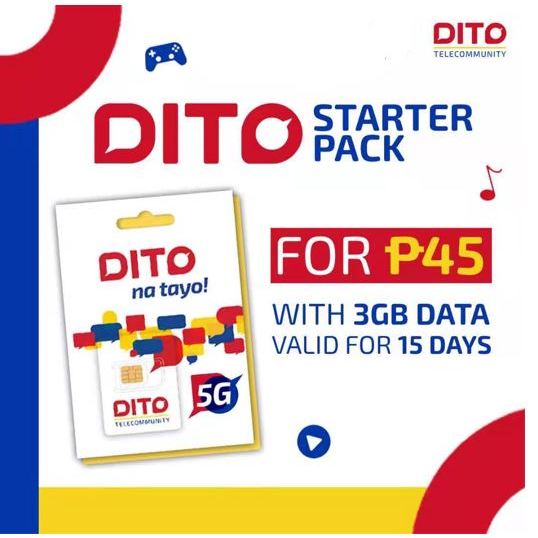DITO Sim card 5G Ready High-Speed Data 3GB or 16GB | Shopee Philippines