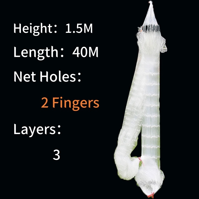 25m 3 layered fishing net Lixada Layers Monofilament Fish Gill with Float #1/#2/#3/#4/#5/#6 3 layers design CODFishing Net 25M-45M 3 Layers