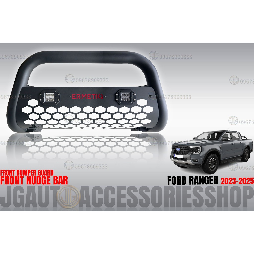 FORD RANGER 2023 NEXT GEN T9 FRONT BUMPER GUARD W/LED/NUDGE BAR/BULLBAR ...
