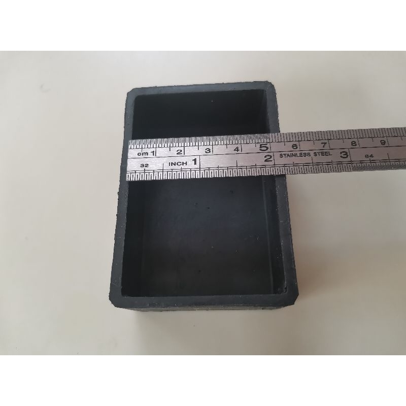 2x3 inches (50 mm x 76 mm) RECTANGULAR OUTER HEAVY DUTY Rubber Footings ...