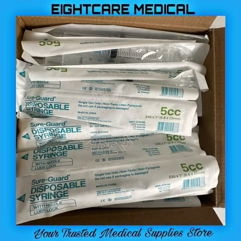 Disposable Syringe with Needle 1cc,3cc,5cc,10cc Sold per piece Sure ...