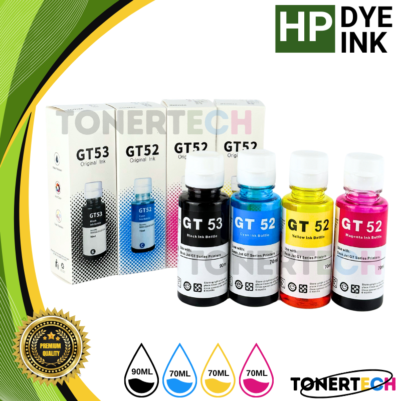 GT51 GT52 GT53 Dye Ink Refill 90ml 70ml use for HP Ink Tank 410 319 310 ...