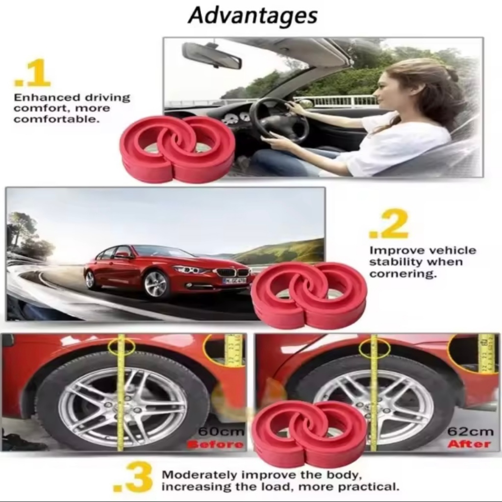 【COD /1Pair】 Original AMT POWER CUSHION BUFFER 2PCS Color Car Shock ...