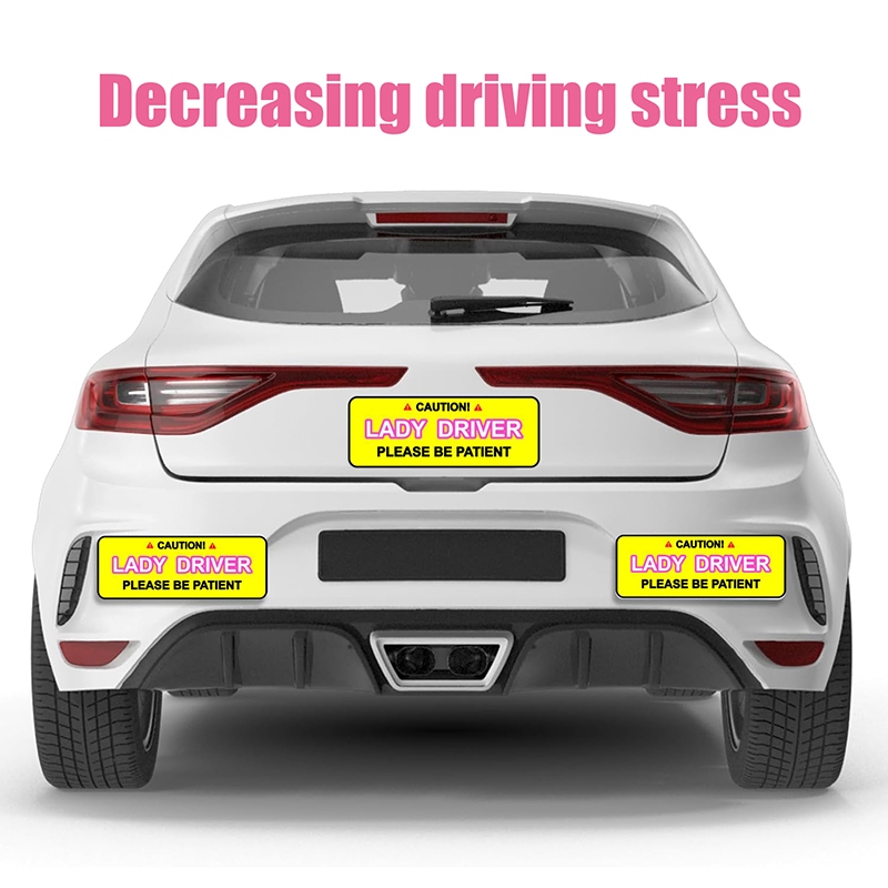 Lady Driver Sign Magnetic Student Driver Car Reflective Sticker ...