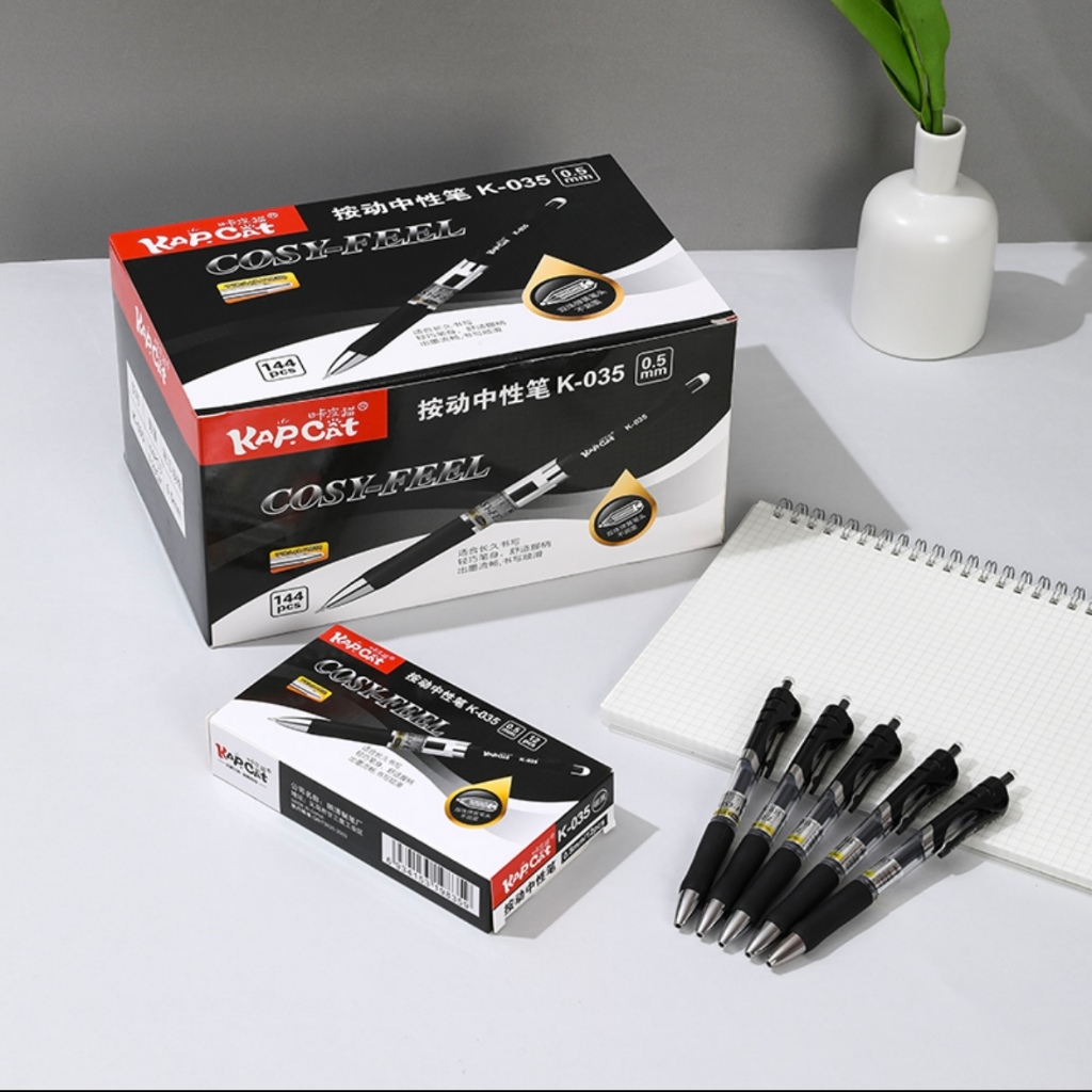 KAPCAT K-035 Gel Ink Pen Sign Pen 0.5mm 12pcs | Shopee Philippines