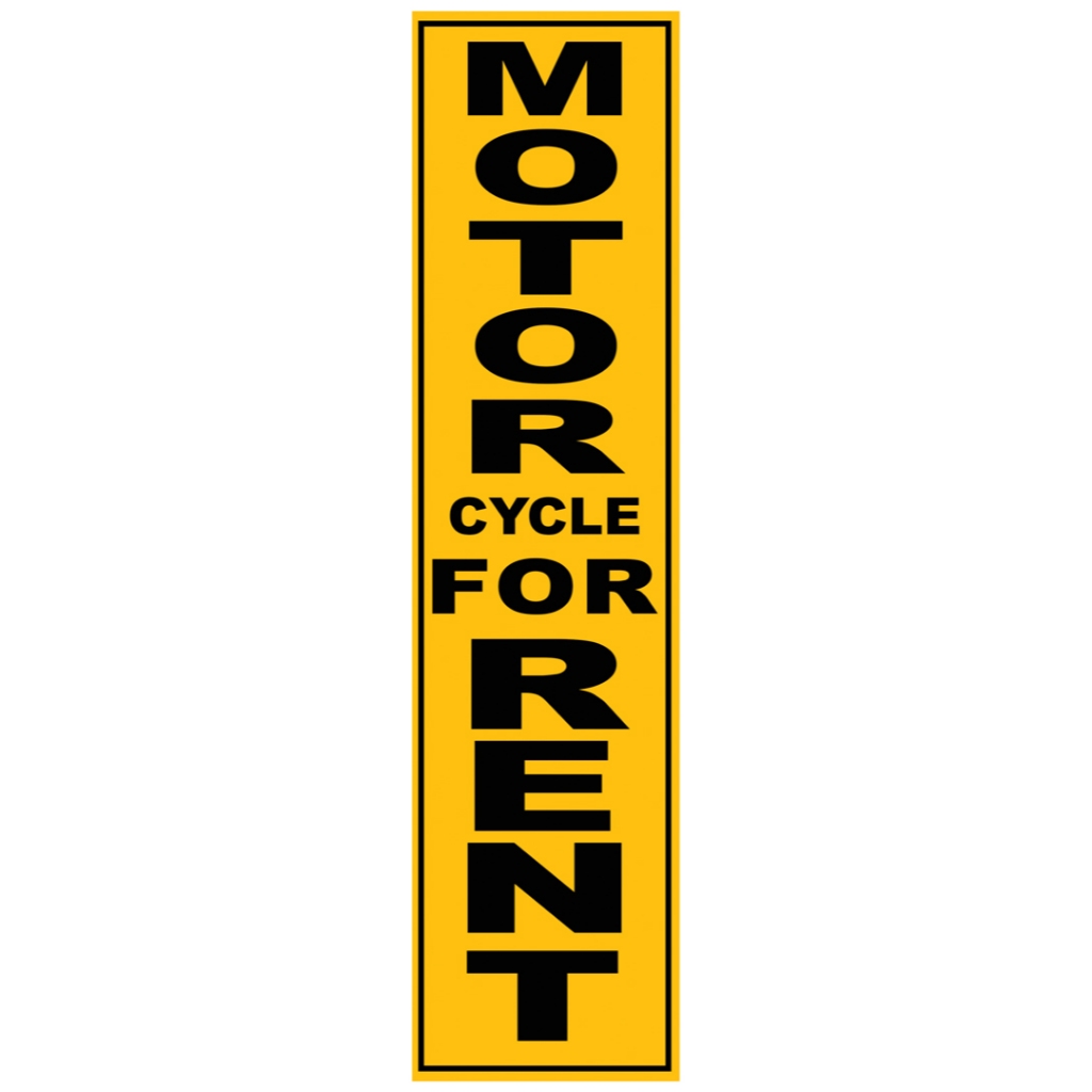 motorcycle rental summer business motorcycle for rent tarpaulin ...