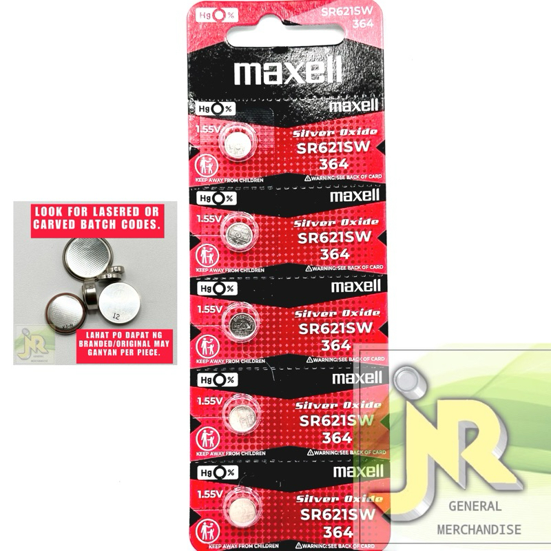 3 X Maxell 364 Uhrenbatterien 1,55 V SR621SW SR621 AG1 LR621 - Foto 4