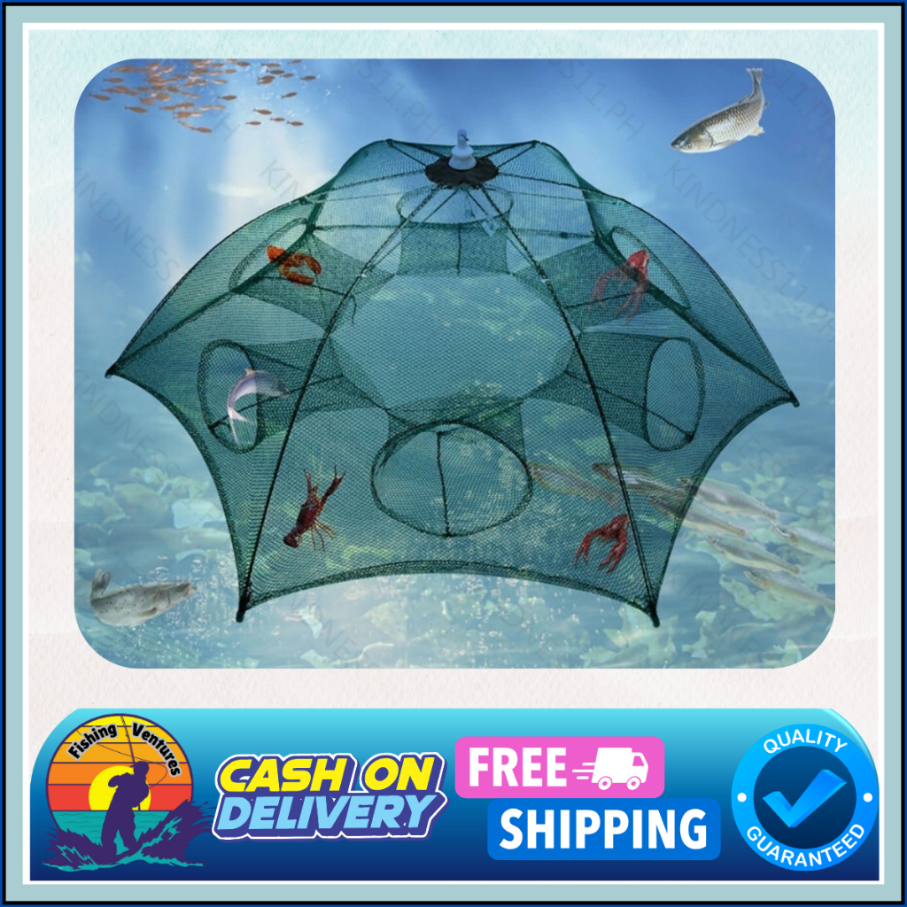 Folding Umbrella Bubu fish Net Shrimp Cage, Crab, Fish Trap Cast Fish ...