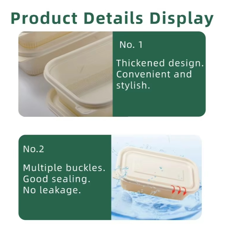 Eco King 10Pcs Cornstarch Bento Disposable Biodegradable Compostable ...