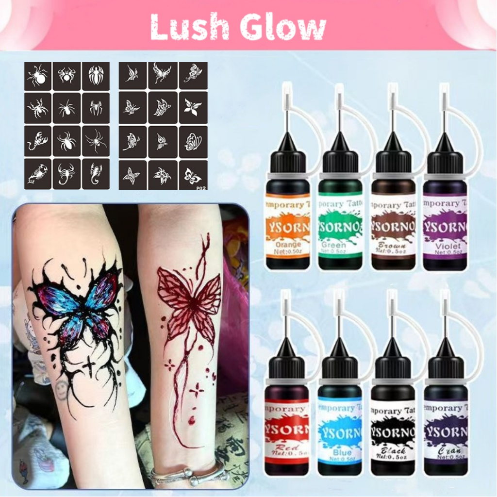 Tattoo Ink And Reusable Tattoo Design Template Pattern Temporary ...