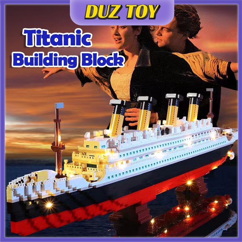 【DUZ】1878Pcs Titanic Building Block Assembly Toys Children Ship Model ...