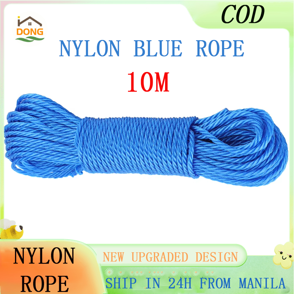 Blue nylon rope Diameter 2MM, 4MM, 6MM, 8MM，10MM Strong Windproof ...