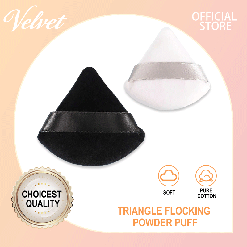 Triangle Velvet Puff/Wet Dry Duel-use Cosmetic Sponge/Soft Washable ...