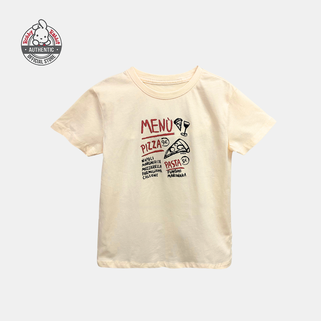 Robby Rabbit Pizzeria Graphic Tee (Cream) | Shopee Philippines