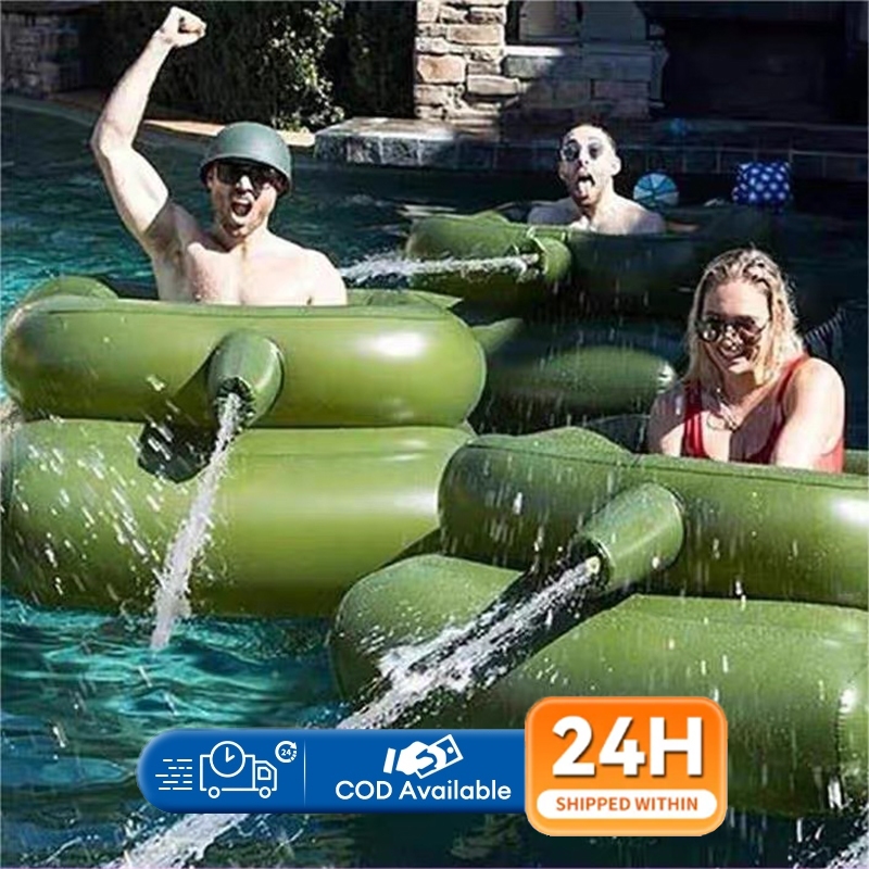 PVC Inflatable Jet Tank Water Battle Game Toy Summer Floating Row Water ...