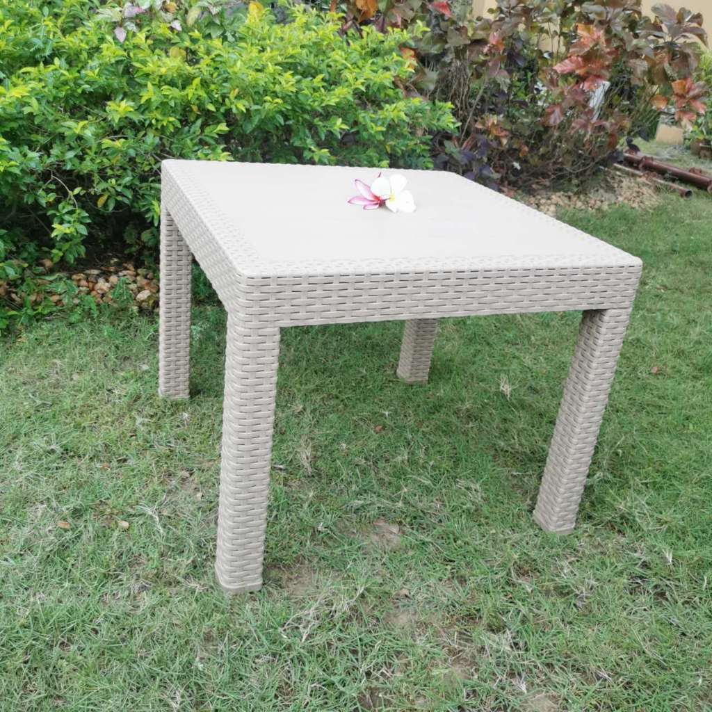 Rattan Plastic Garden Coffee Side Snack Table/Rattan Style Side Table ...