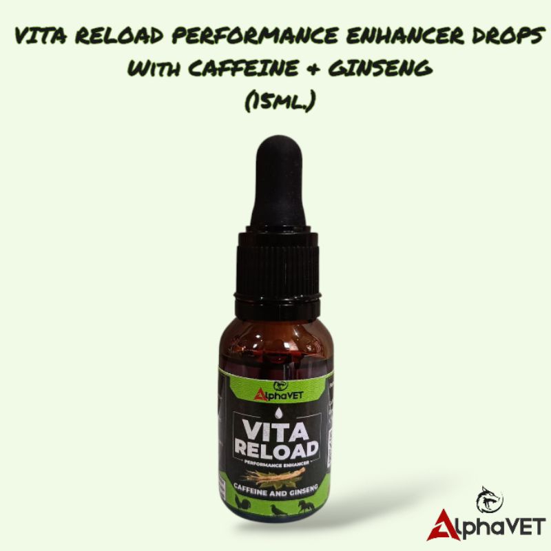 VITA RELOAD DROPS (Ginseng+Caffeine) 15ML. for Gamefowl, Spider and ...