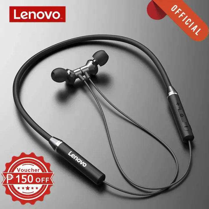 Lenovo HE05 Bluetooth Headset IPX5 Waterproof Sports Headphones Magnetic  Neckband Wireless Headphone