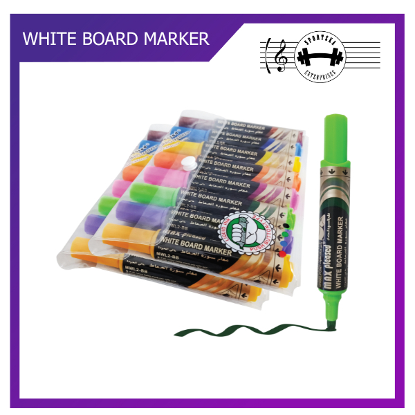 Colored White Board Marker : Push Button Type / Liquid Ink Type • 8 ...