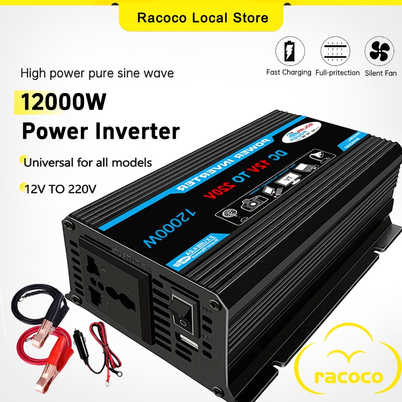 12000W Power Inverter DC 12V to AC 220V Car Power Inverter DC Modified ...