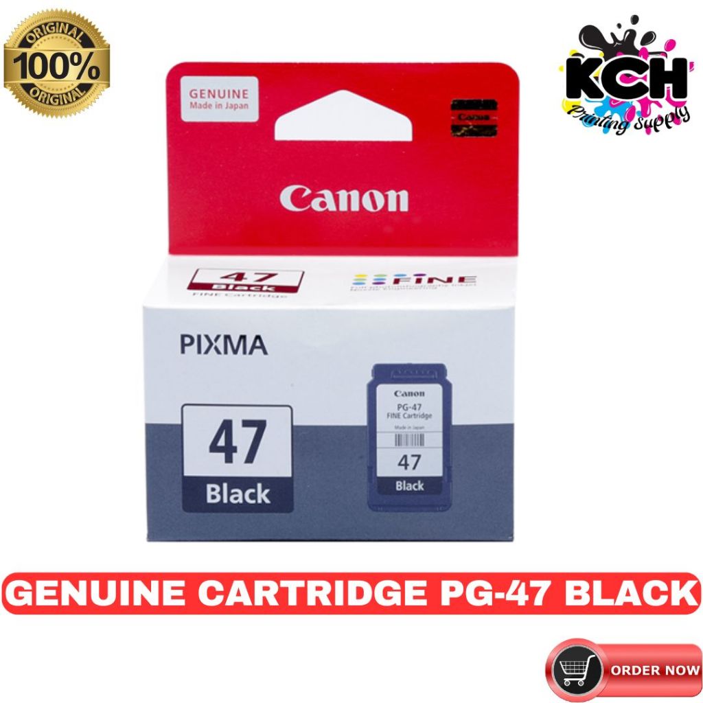 Genuine PG-47 Ink Cartridge Black Compatible with: Printers E400, E410 ...