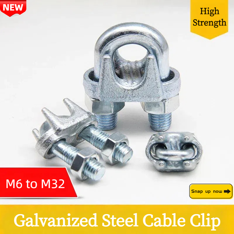 Steel Cable Clip M6-M16 Wire Rope Clip Steel Clip GI Cable U Clamp Wire ...
