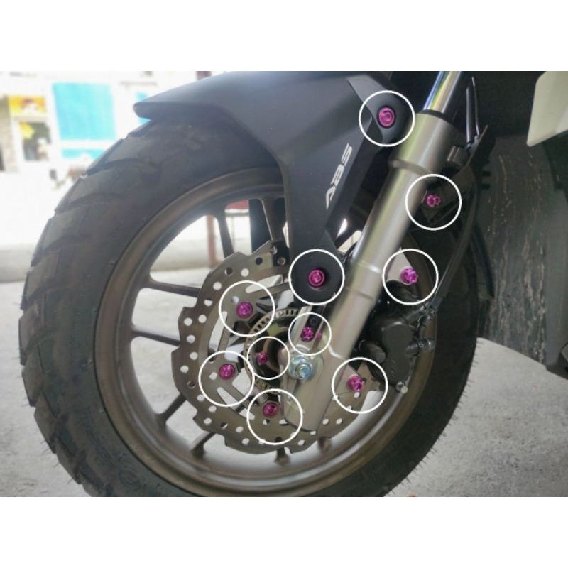 GR5 TITANIUM | ADV 160 AND PCX160 FRONT PANEL SET | 16PCS 1 SET ...