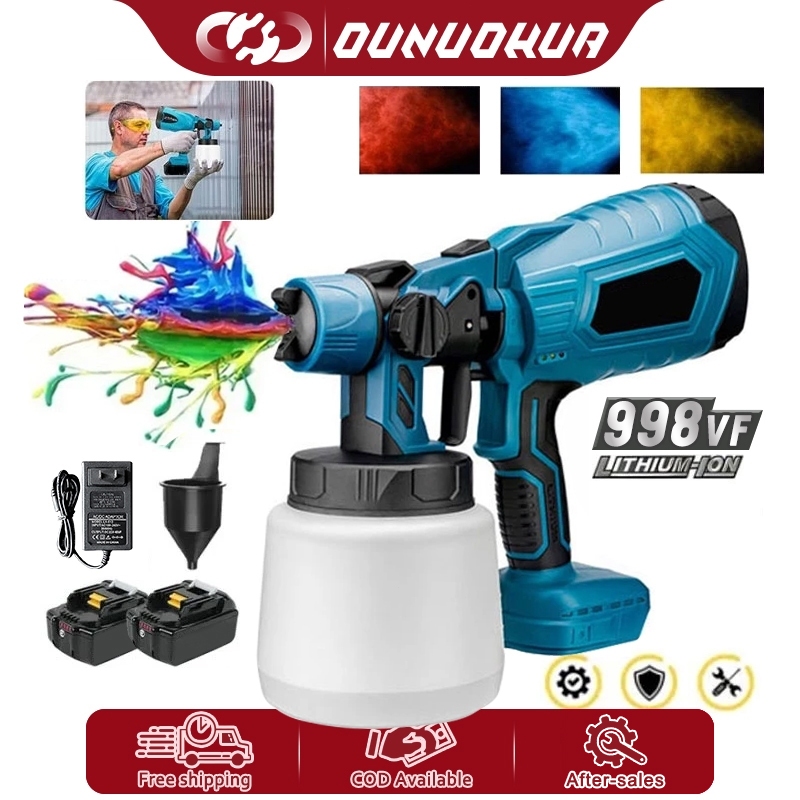 Cordless Electric Spray Gun Paint Spraying Machine 998VF High Power ...