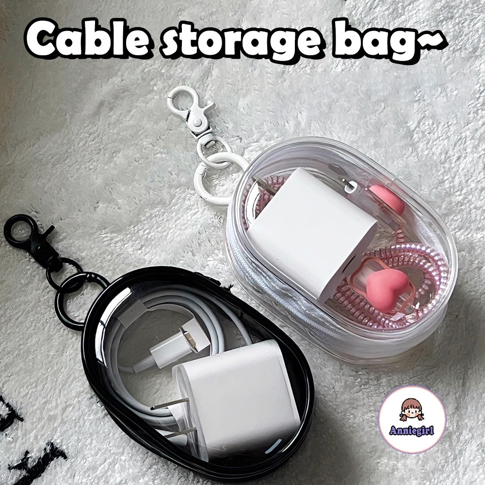 Clear Data Cable Storage Box for Travel Portable Data Cable Storage Box ...