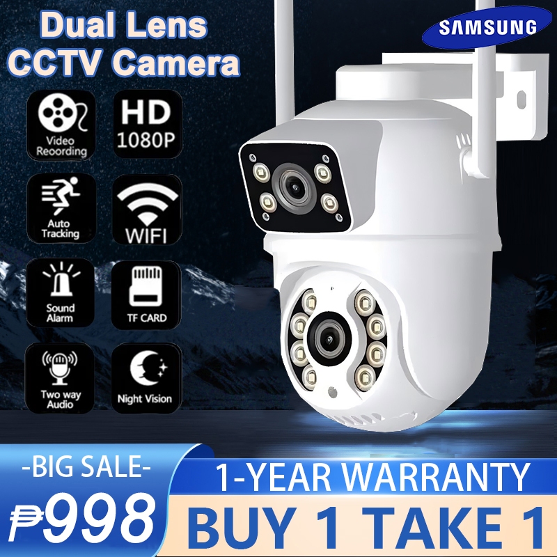 BUY 1 TAKE 1 V380 Pro CCTV Camera 16MP Dual Lens IP66 Outdoor ...