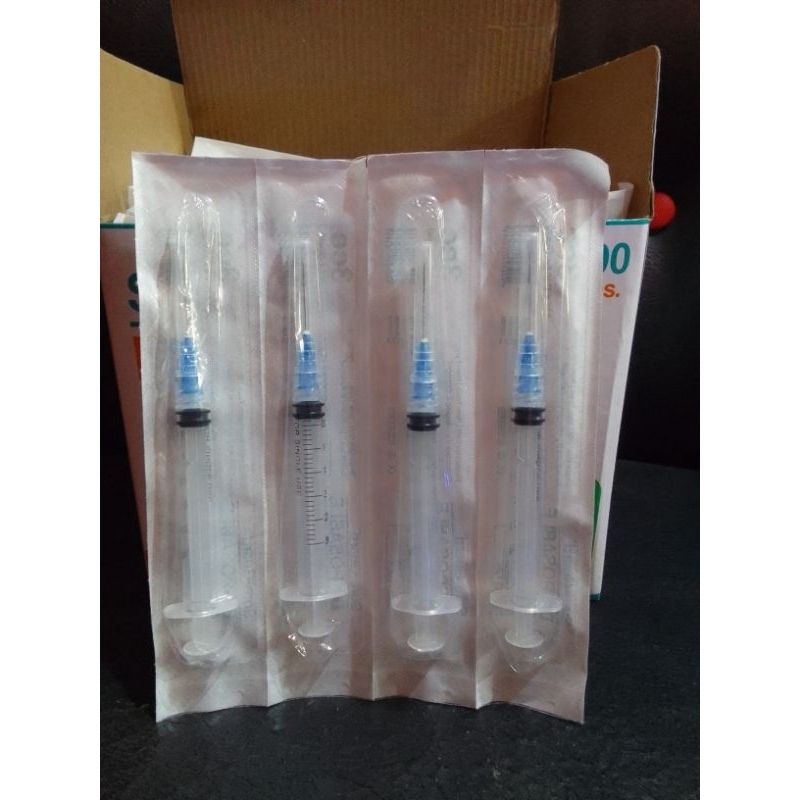 Disposable syringe with needle 3cc G23×1, luer lock sterile (100pcs/box ...