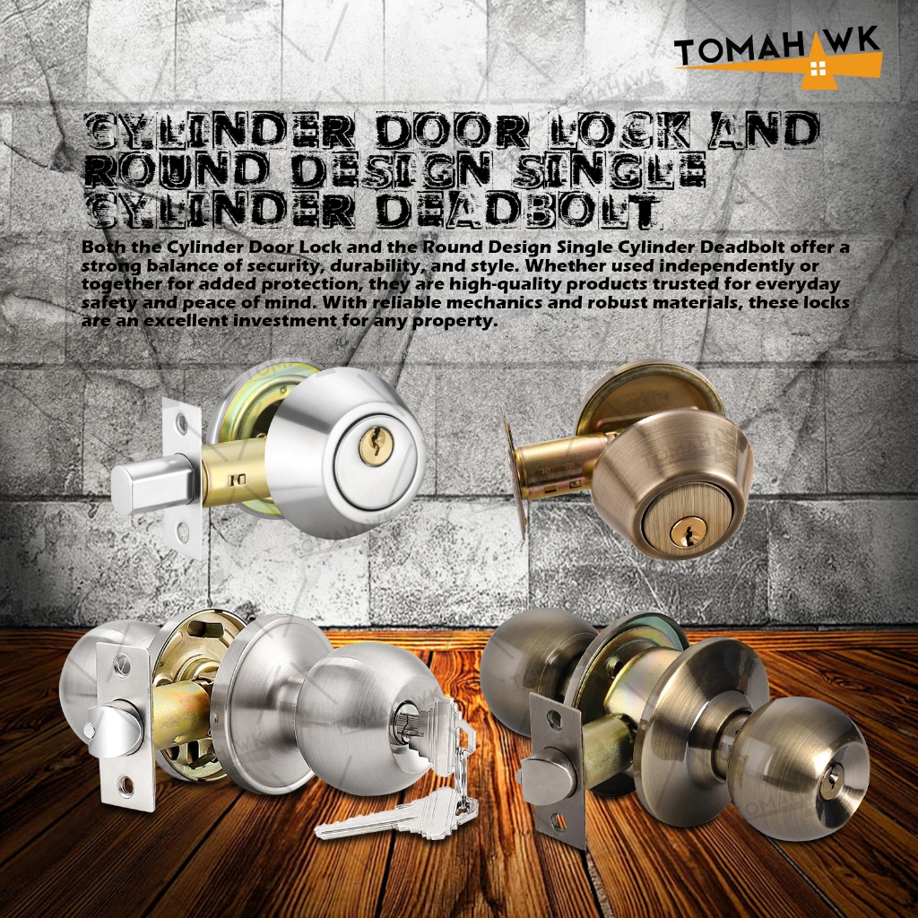 TOMAHAWK ENTRANCE KEYED & SINGLE DEAD BOLT COMBINATION LOCK FRONT ENTRY ...