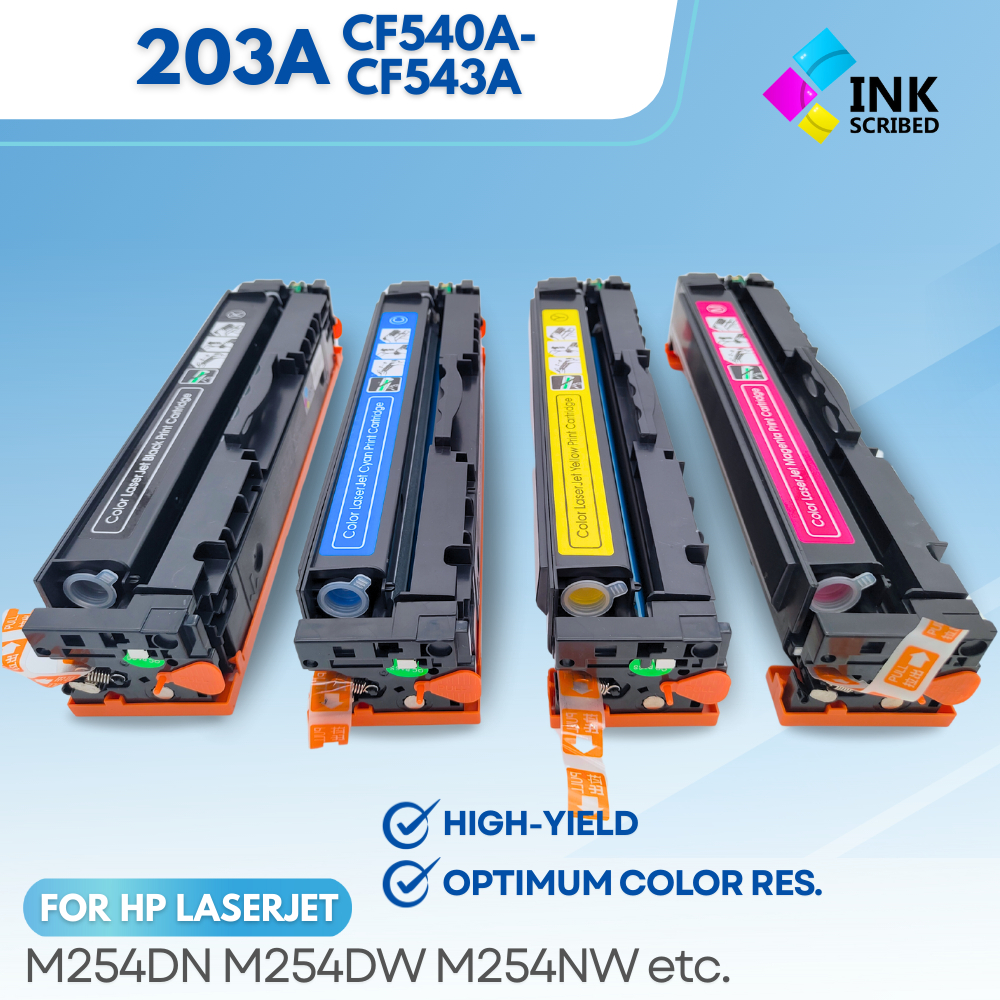 INKSCRIBED 203A CF540A CF541A CF542A CF543A Compatible Toner Cartridge ...