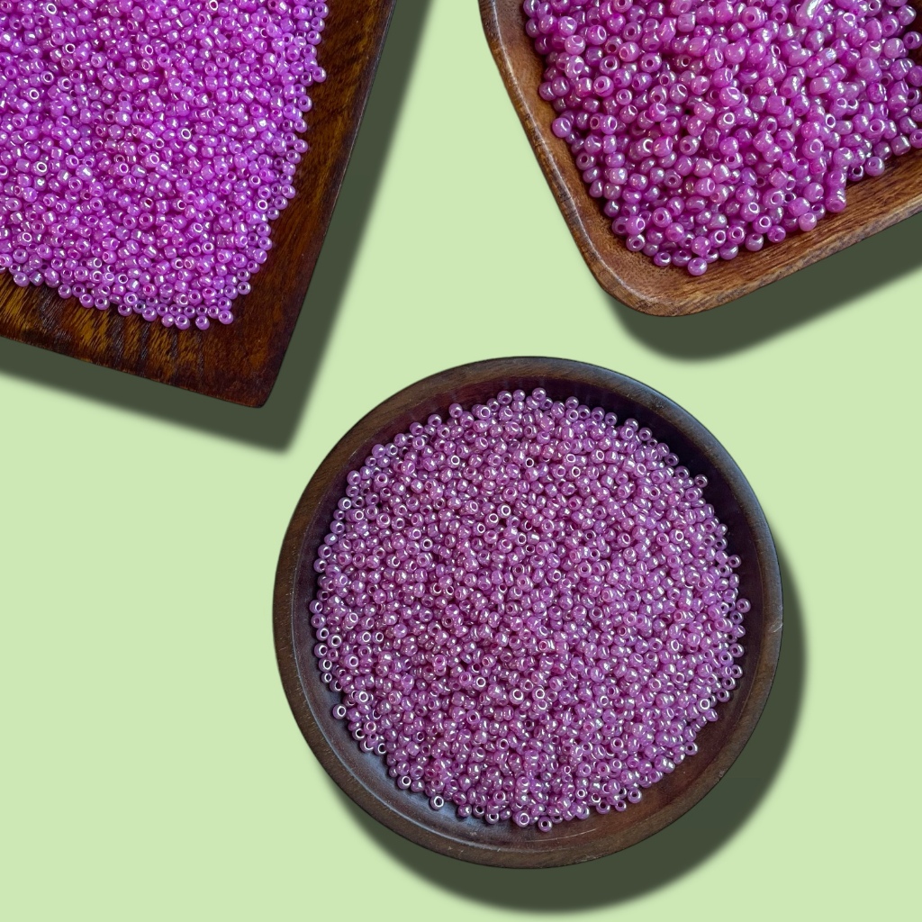 Pearl Glazed Seed Beads Helio, Heather Rose, Pink Nectar 3mm, 4mm ...