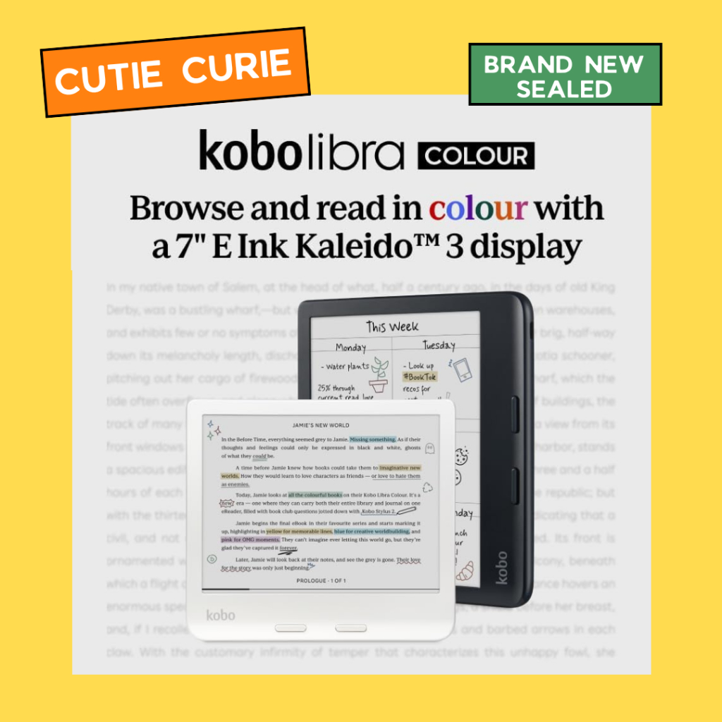 Kobo Libra Colour | eReader | 7” Glare-Free Colour E Ink Kaleido™ 3 ...