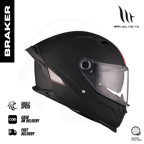 【EAGLE SPEED】MT HELMET FULL FACE BRAKER SV MATT BLACK DUAL VISOR ORIGINAL  HIGH QUALITY MOTORCYCLE