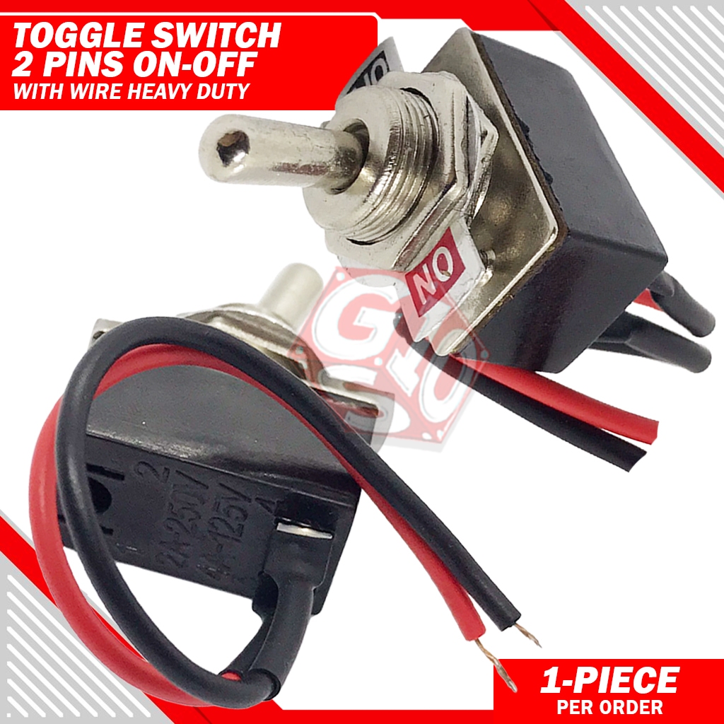 GS10 Toggle Switch 2 Pins ON-OFF With Wire Heavy Duty | Shopee Philippines