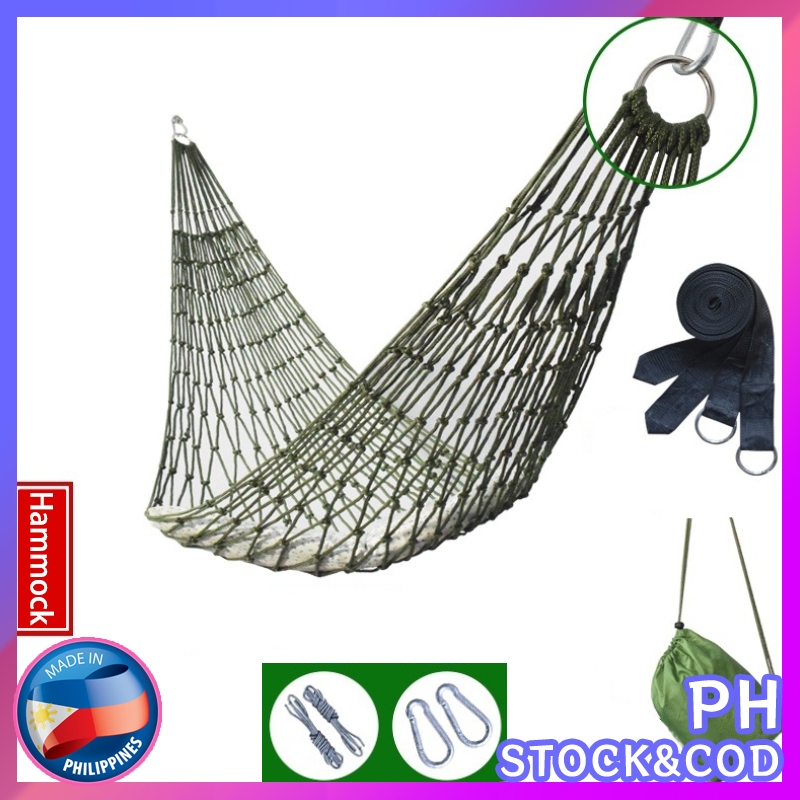 Hammock Mesh Hammo Duyan Camping Portable Outdoor Cotton Swing for ...