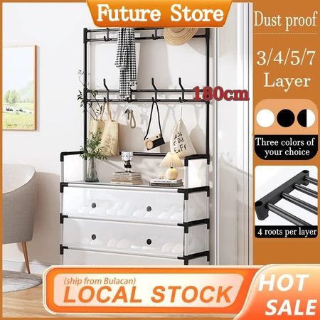 1-7 Layer Shoe Rack Storage Rack Dustproof And Waterproof Shoe Cap Rack ...